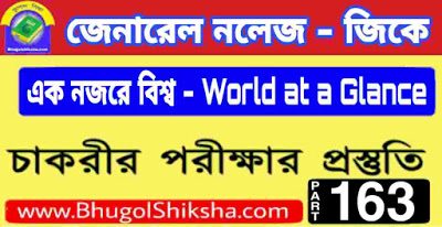 এক নজরে বিশ্ব - World at a Glance | জেনারেল নলেজ - General Knowledge in bengali Part - 163